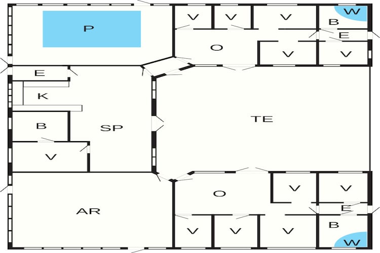 22 persoons vakantie huis in Frederiksværk-Plattegrond