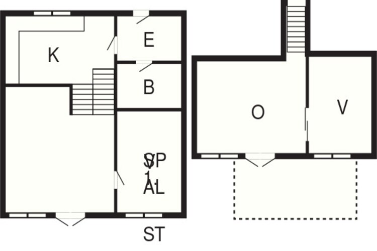 3 room,2 levels-Plattegrond