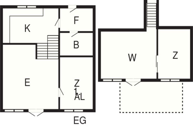 3 room,2 levels-Plattegrond