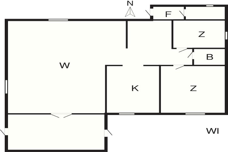 Maison de vacances pour 6 a MUNKEDAL-Plan d'étage
