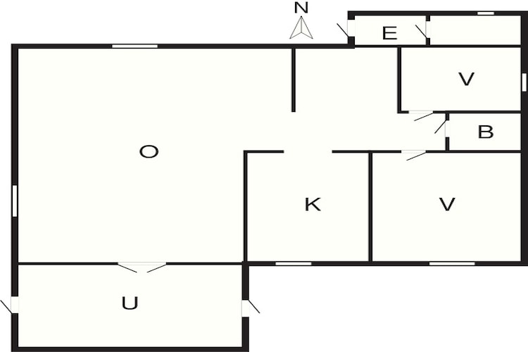 Maison de vacances pour 6 a MUNKEDAL-Plan d'étage