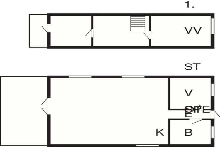 Kustcharme in Baring Vig -- By Traum Ferienwohnungen-Plattegrond