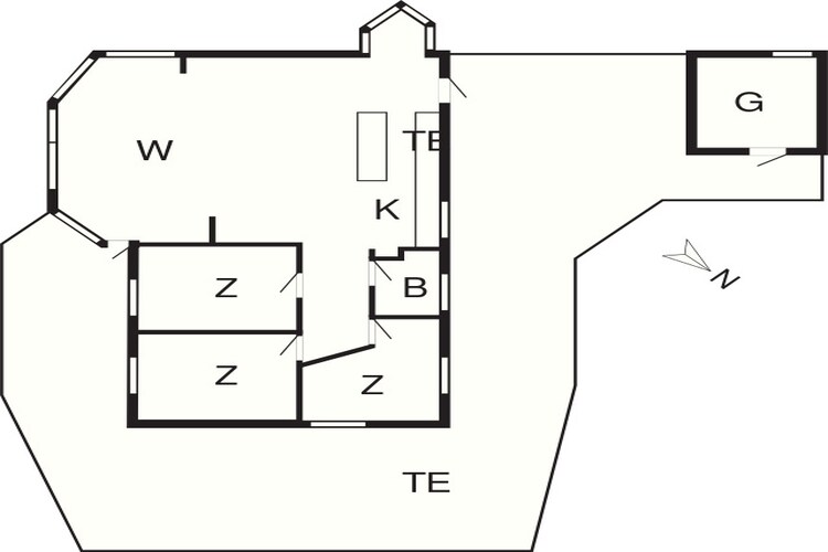 Kust ontsnapping in Lokken -- By Traum Ferienwohnungen-Plattegrond