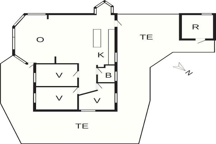 Kust ontsnapping in Lokken -- By Traum Ferienwohnungen-Plattegrond