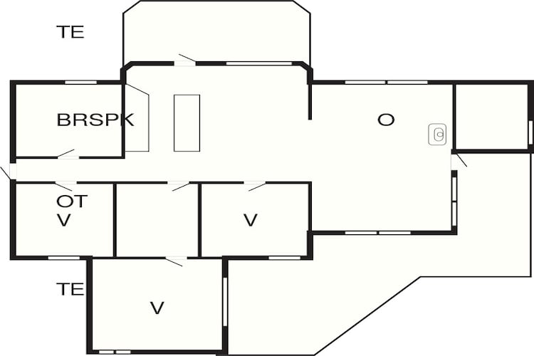 6 persoons vakantie huis in Jerup-Plattegrond