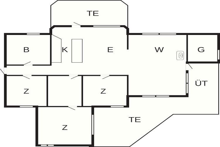Natuur retraite in albaek -- By Traum Ferienwohnungen-Plattegrond