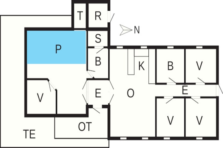 Luxe retraite in Pot Strandby -- By Traum Ferienwohnungen-Plattegrond
