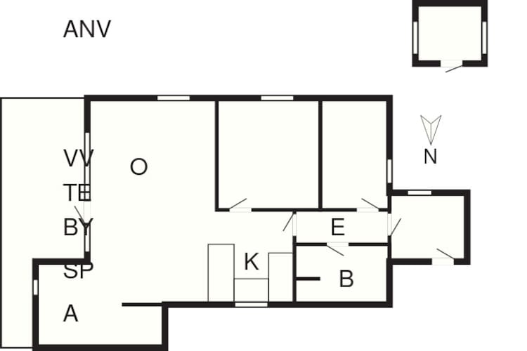 6 persoons vakantie huis in Sjællands Odde-Plattegrond