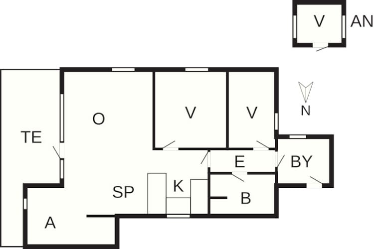 6 persoons vakantie huis in Sjællands Odde-Plattegrond