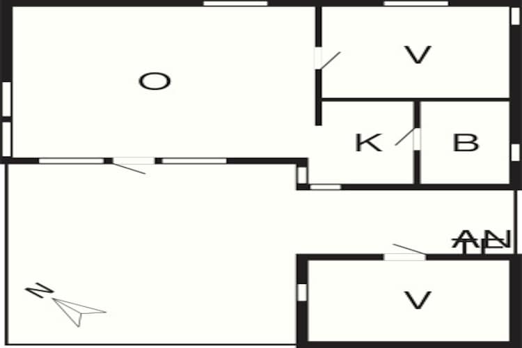 6 persoons vakantie huis in Gudhjem-By Traum-Plattegrond