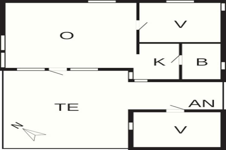 6 persoons vakantie huis in Gudhjem-By Traum-Plattegrond