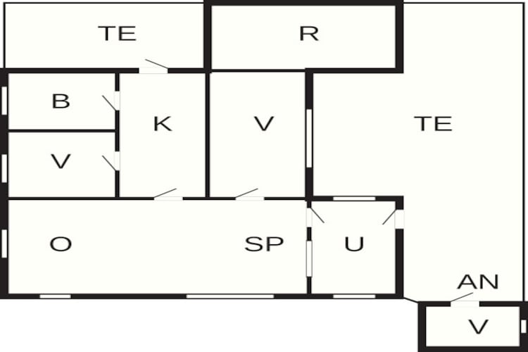 6 persoons vakantie huis in Sæby-Plattegrond