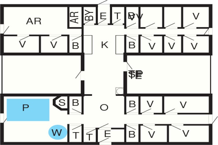 24 persoons vakantie huis in Øster Assels-Plattegrond