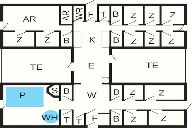 24 persoons vakantie huis in Øster Assels-Plattegrond