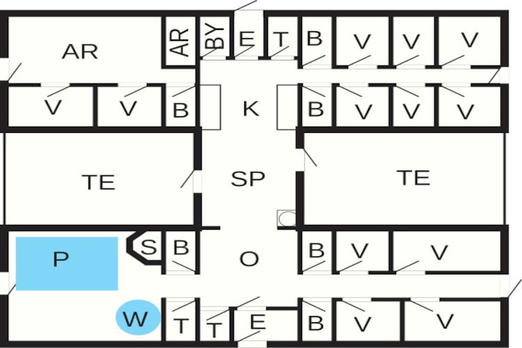 24 persoons vakantie huis in Øster Assels-Plattegrond