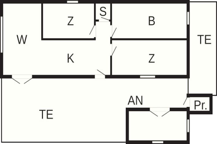 Maison de vacances pour 6 a Thisted - Plan