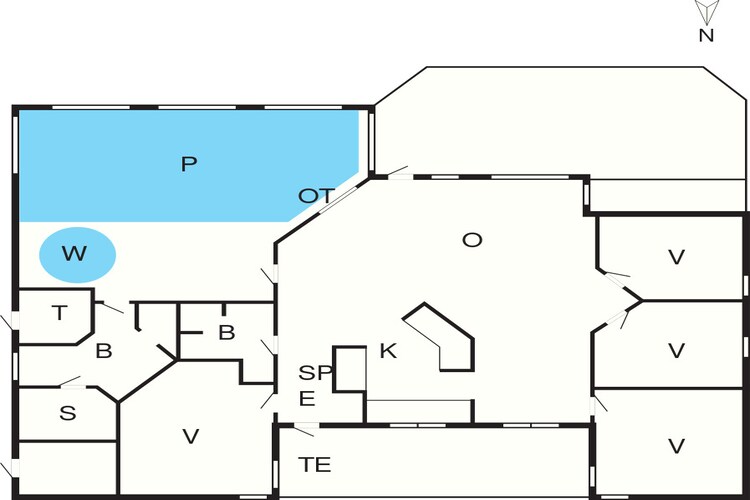 10 persoons vakantie huis in Hjørring-Plattegrond