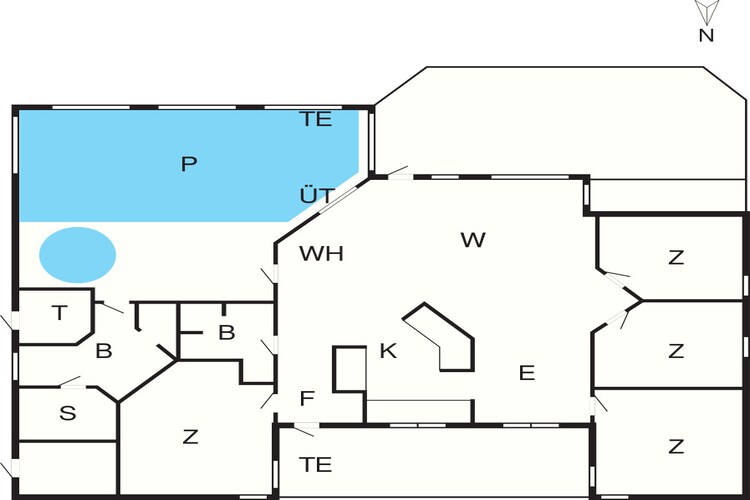 10 persoons vakantie huis in Hjørring-Plattegrond