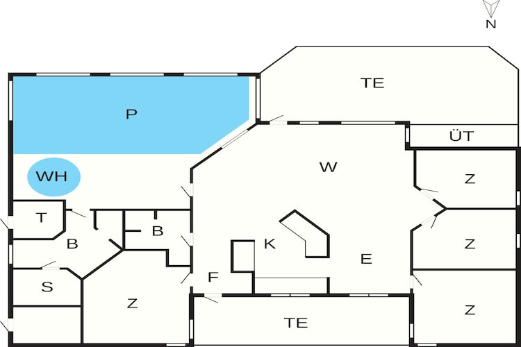 10 persoons vakantie huis in Hjørring-Plattegrond