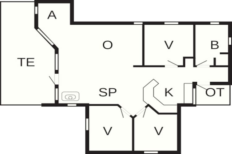 Gezellig toevluchtsoord in Rorvig Haven-By Traum-Plattegrond