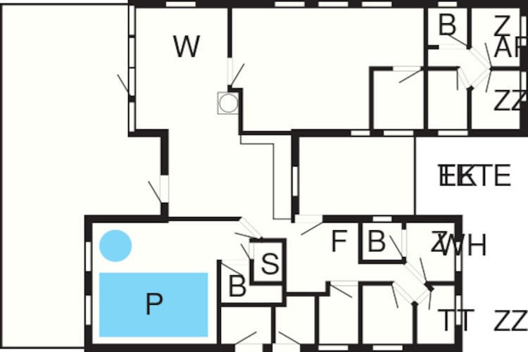 20 persoons vakantie huis in Nørre Nebel-Plattegrond