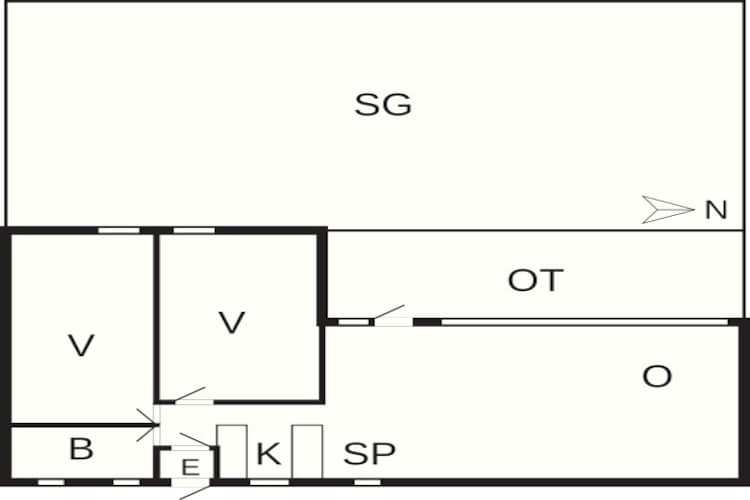 Abgeschiedener Strand-Ruckzug in Rodhus-By Traum - Grundriss