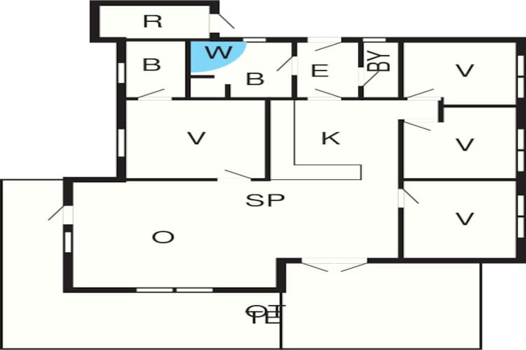 8 persoons vakantie huis in Løkken-Plattegrond