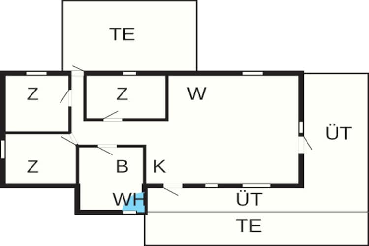 6 person holiday home in Rømø - Floor plan