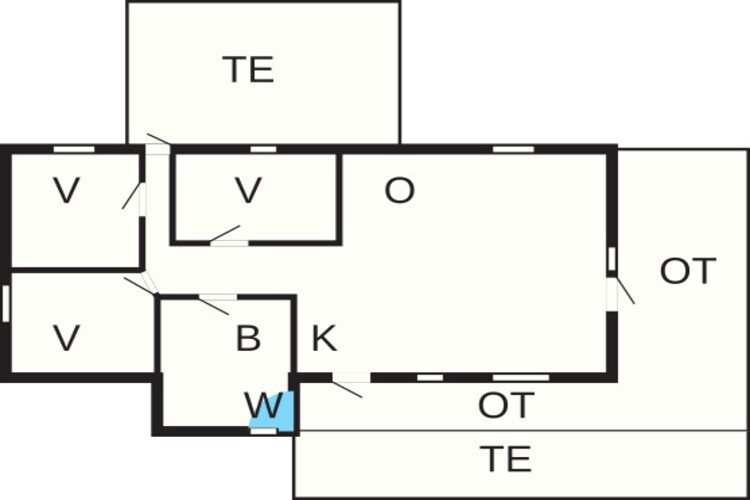 6 person holiday home in Rømø - Floor plan