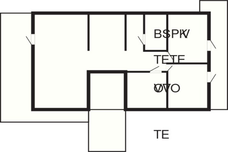 Rustieke Strandhut in Rindby-By Traum-Plattegrond
