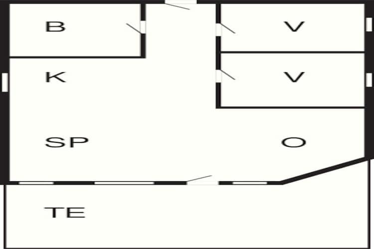 Maison de vacances pour 5 a Otterup-Plan d'étage