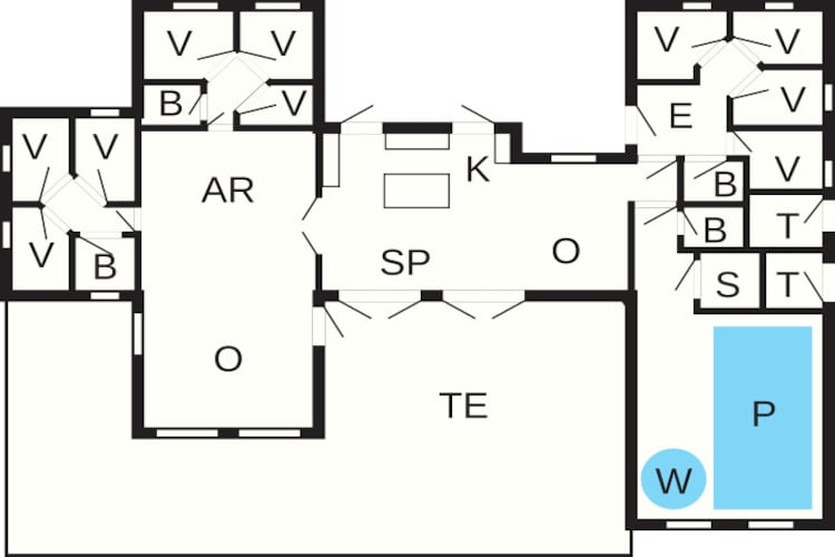 26 persoons vakantie huis in Grenaa-Plattegrond