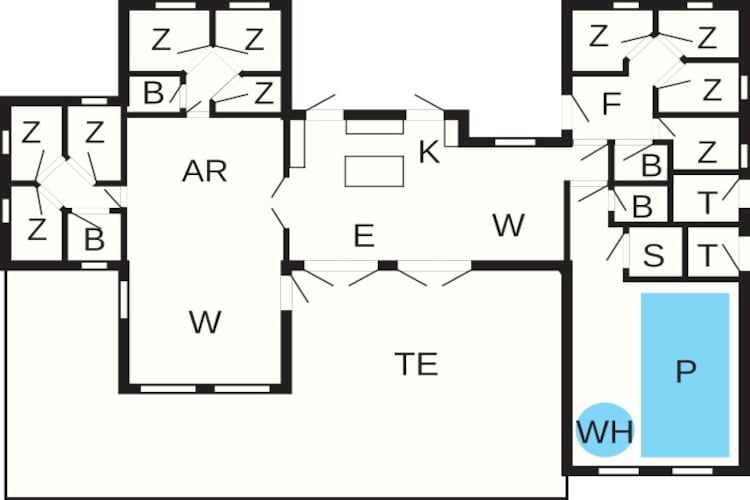 26 persoons vakantie huis in Grenaa-Plattegrond