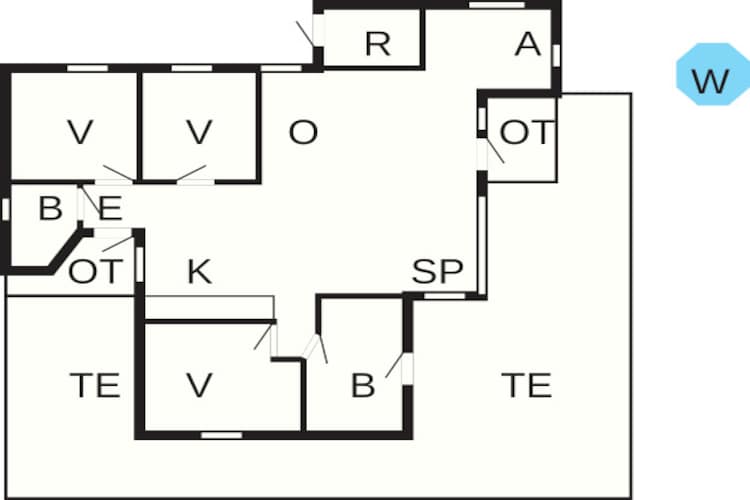 8 persoons vakantie huis in Vig-Plattegrond