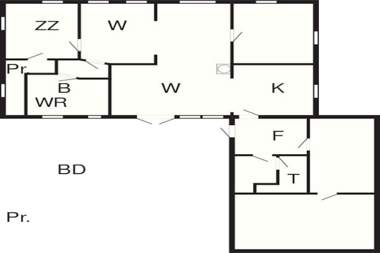 6 person holiday home in Broager-Floor plan