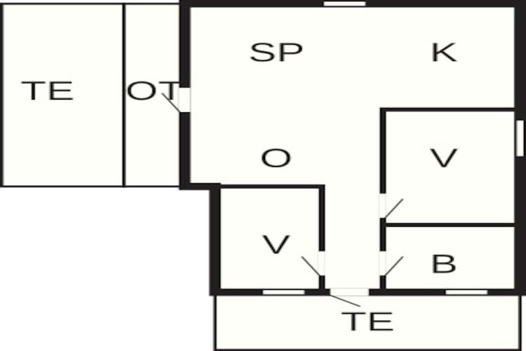 6 person holiday home in Hejls - Floor plan
