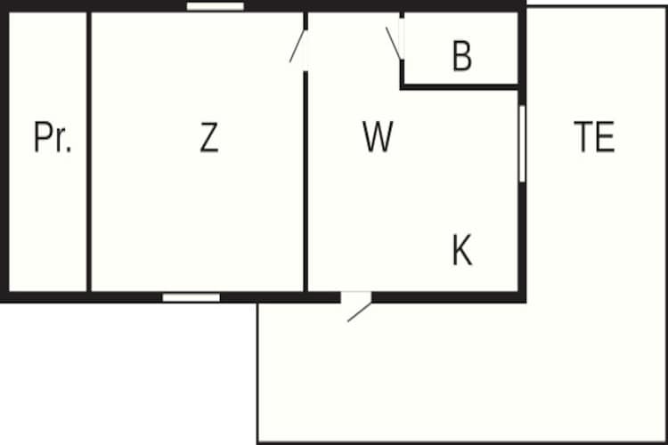 2 persoons vakantie huis in Falkenberg-Plattegrond