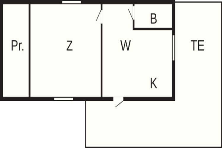 2 persoons vakantie huis in Falkenberg - Plattegrond