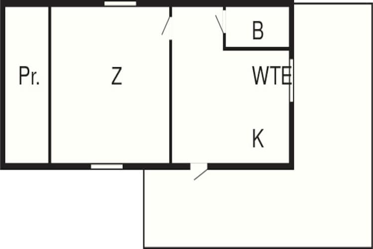 2 Personen Ferienhaus in Falkenberg - Grundriss