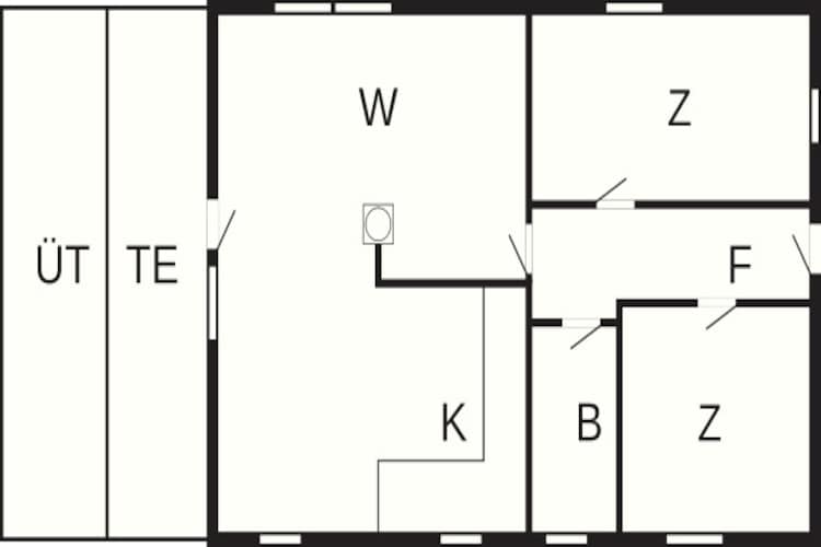 5 persoons vakantie huis in Rømø - Plattegrond