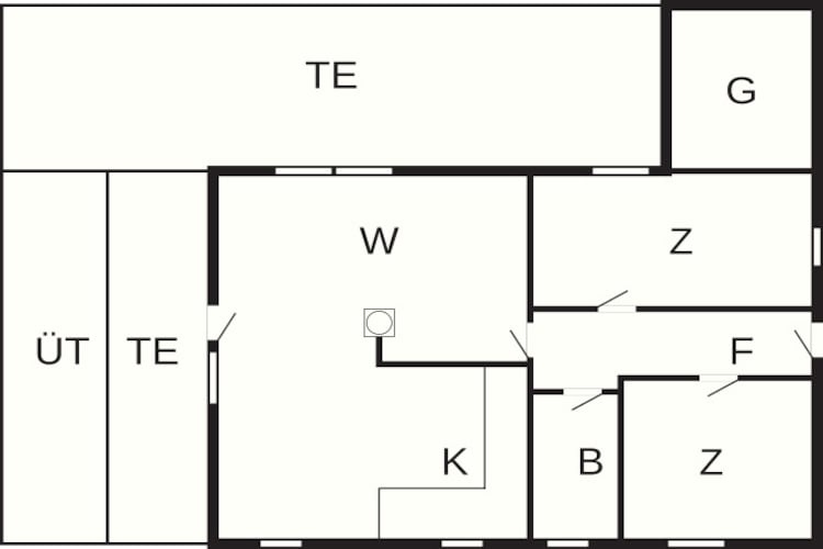 5 person holiday home in Rømø - Floor plan