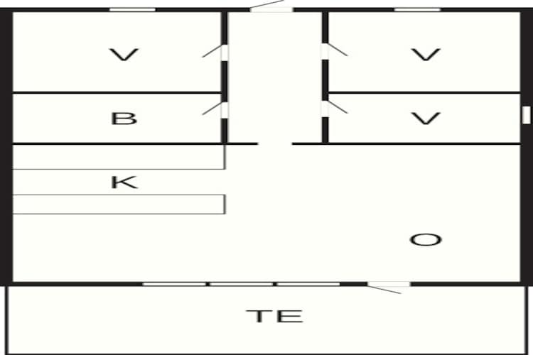Vakantiehuis met 3 slaapkamers en moderne keuken - Plattegrond
