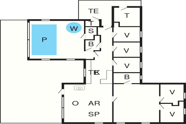 Luxe zwembadvilla in Marielyst -- By Traum Ferienwohnungen-Plattegrond