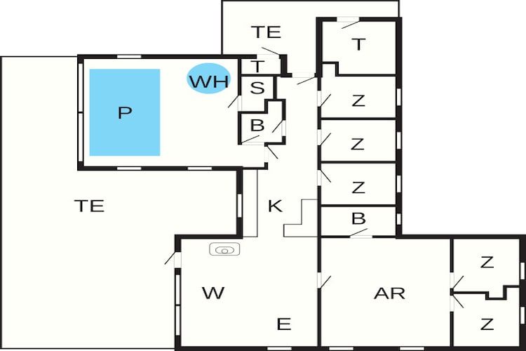 Luxe zwembadvilla in Marielyst -- By Traum Ferienwohnungen-Plattegrond