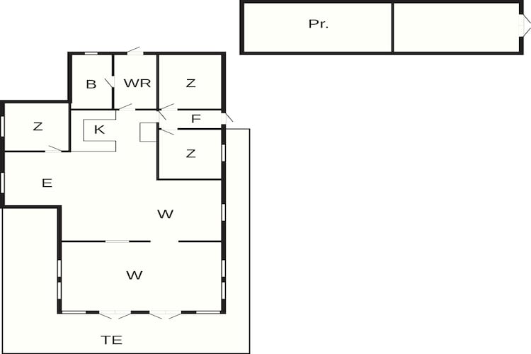 Licht vakantiehuis in Hvidbjerg -- By Traum Ferienwohnungen-Plattegrond