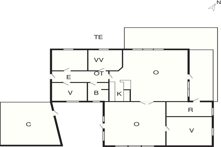 Gezellige kusthaven in Bonnerup-By Traum-Plattegrond