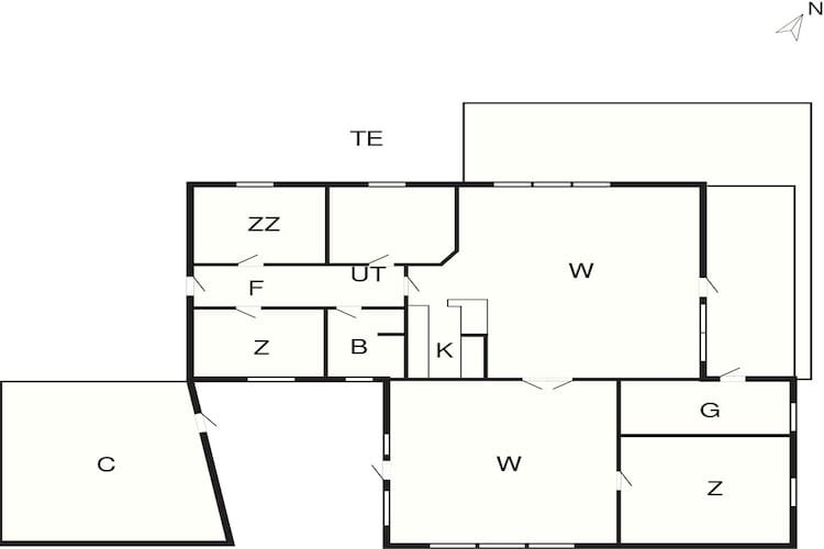 Gezellige kusthaven in Bonnerup-By Traum-Plattegrond