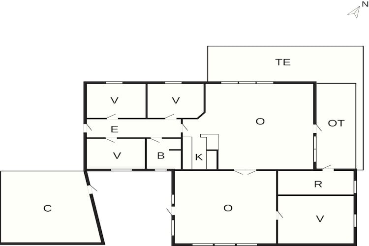 Gezellige kusthaven in Bonnerup-By Traum-Plattegrond