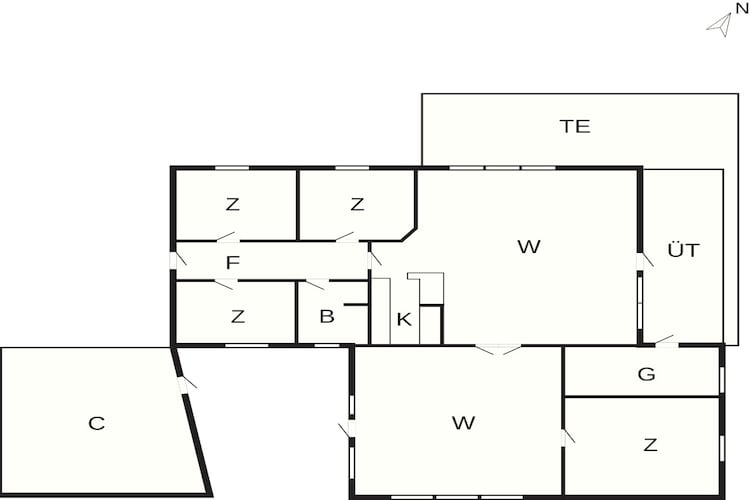 Gezellige kusthaven in Bonnerup-By Traum-Plattegrond
