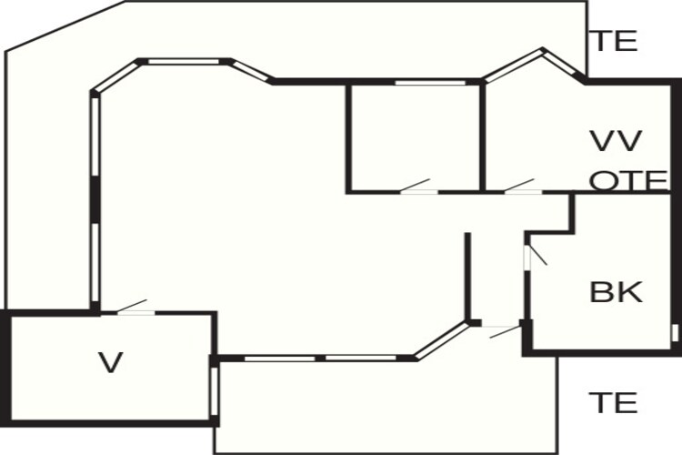 Lichte Cottage-oase in Silkeborg-By Traum-Plattegrond